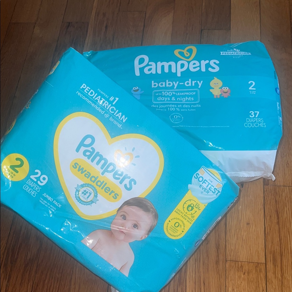 Pampers Baby-Dry and Swaddlers Diapers - Blue